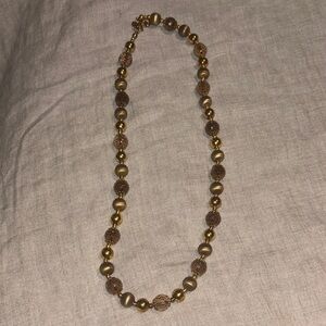 Veronese Etrusca Gold and Quartz Beaded Necklace 925 sterling silver vermeil